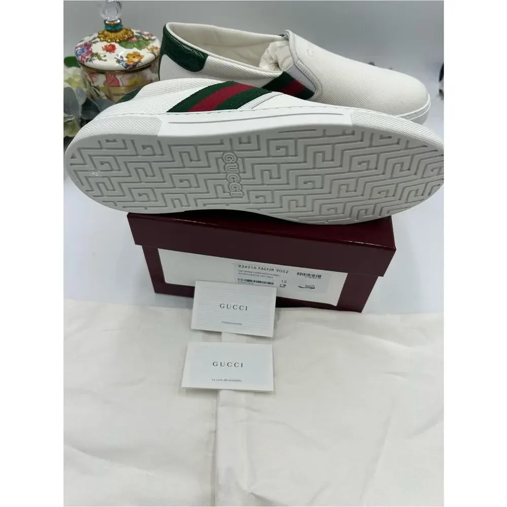 Men's Gucci ace slip on sneakers size 12 fits 12.5 US made in Italy